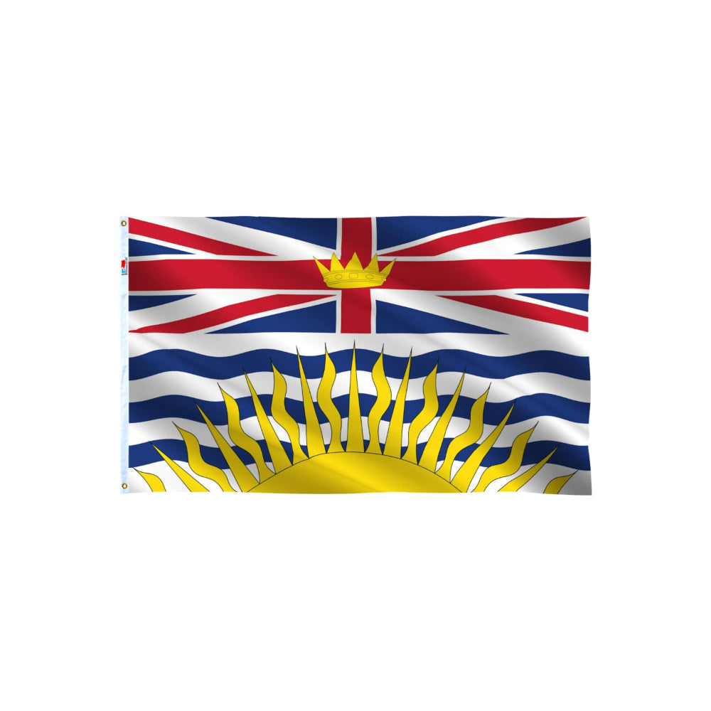 British Columbia Flag For Outdoor And Indoor Display-Globe Flags