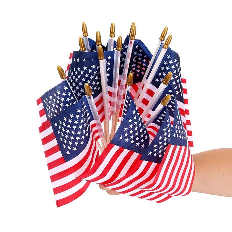 12 Inch American Flags – Small and Vibrant Flags for Celebrations - front view on white background