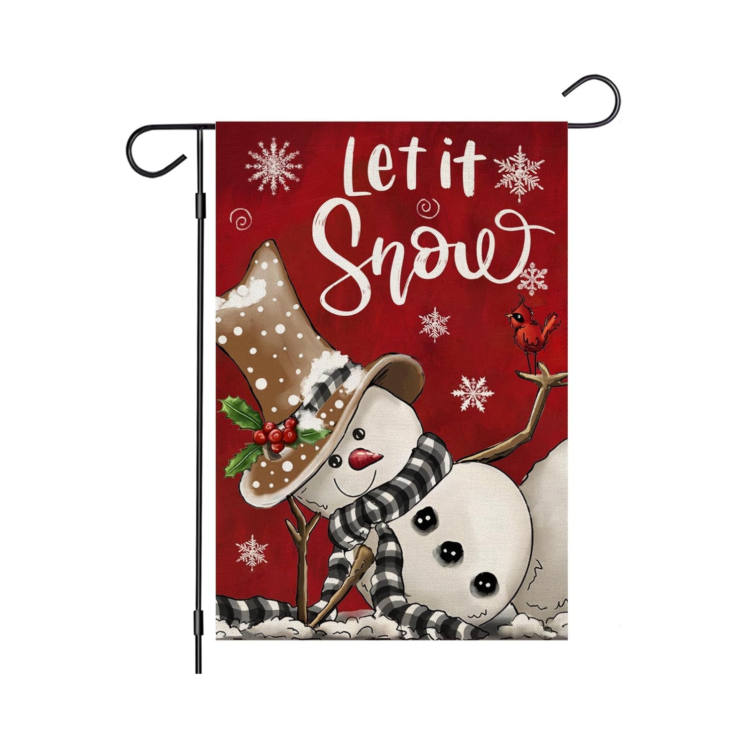 Decorative Christmas Snowman Printed Garden Flag-Globe Flags