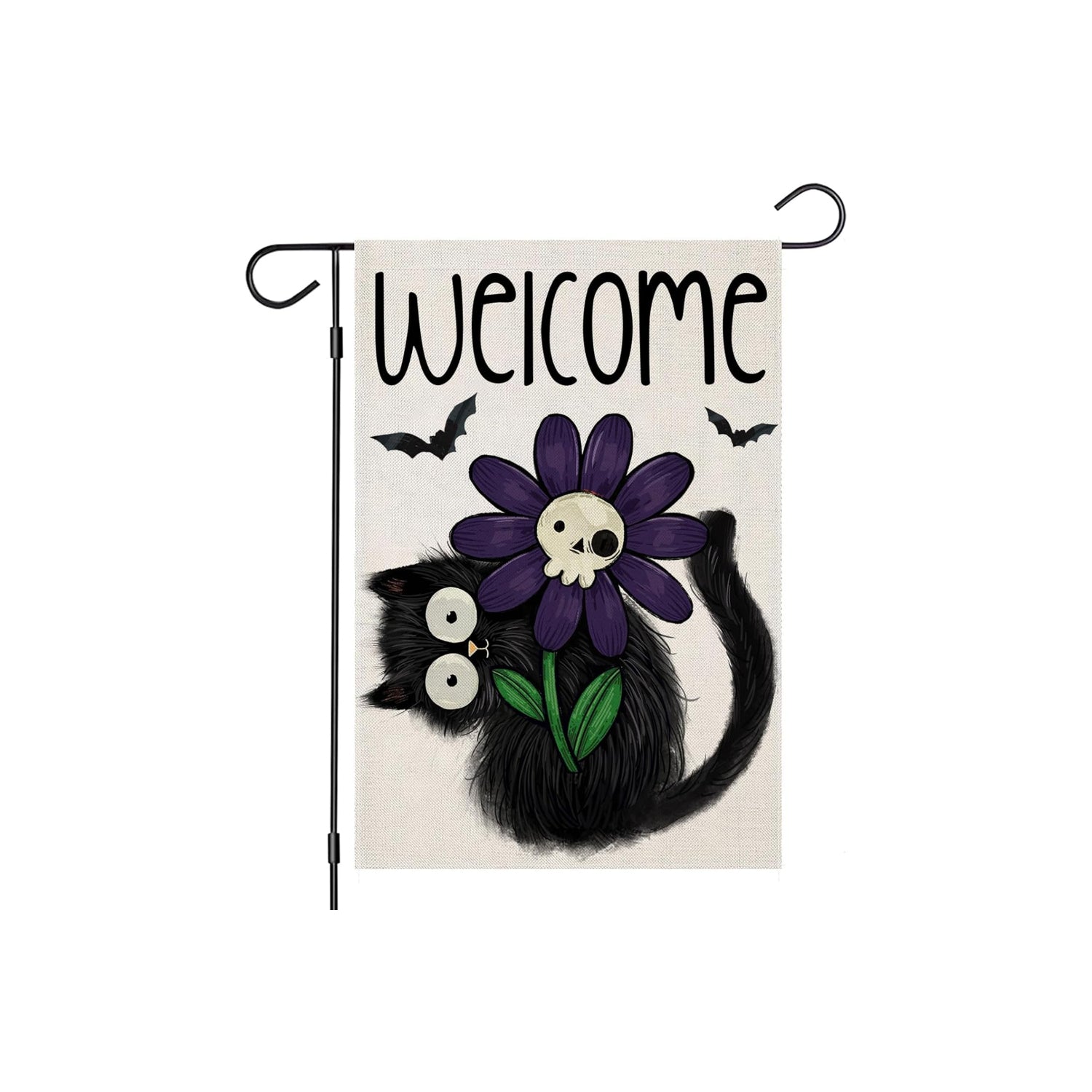 Halloween Theme Welcome Sign Flag For Decoration-Globe Flags