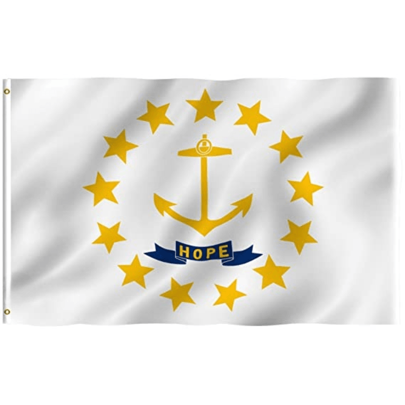 Vivid Color Island Flag – Rhode Island State Banner for Outdoor-Globe Flags