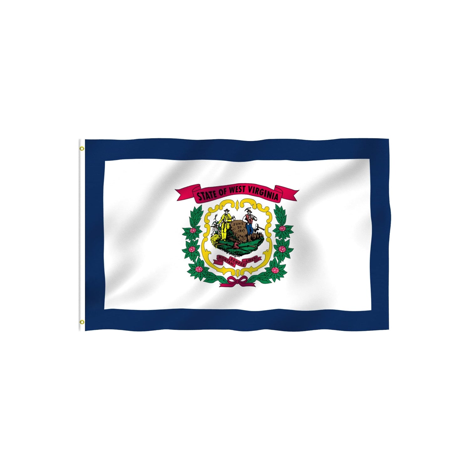Double Stitched West Virginia State Flag-Globe Flags