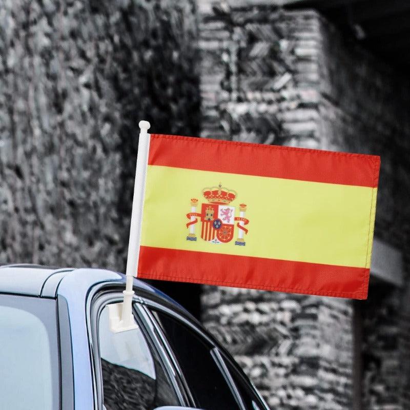 Spain Car Window Flag-Globe Flags