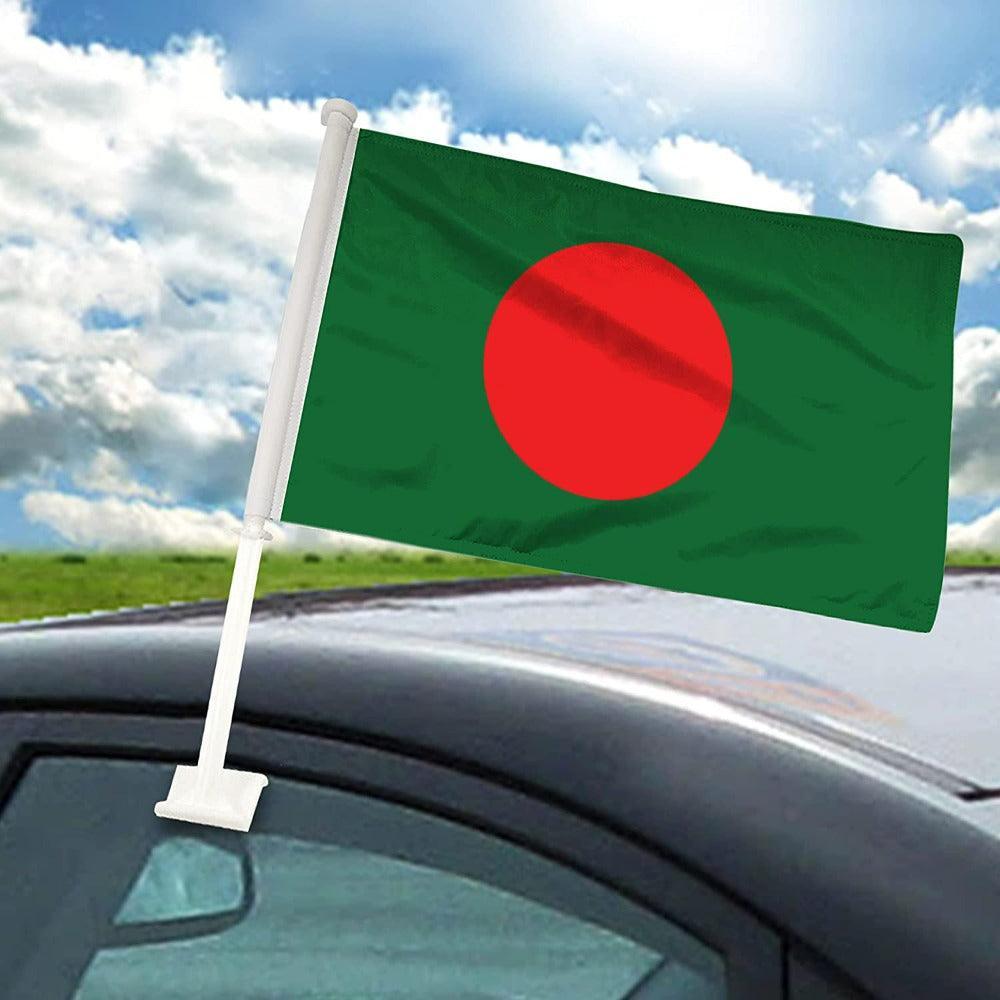 Bangladesh Flag For Car Window Polyester Mount 30x45cm-Globe Flags