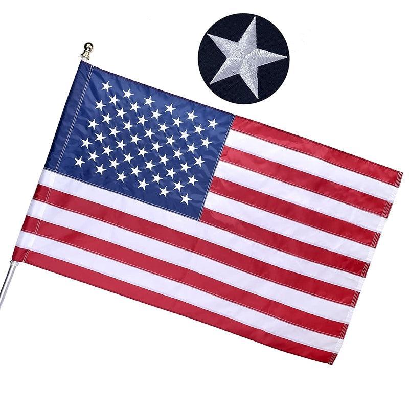 Sleeve Style American Flag – Reinforced Stitching for Outdoor-Globe Flags