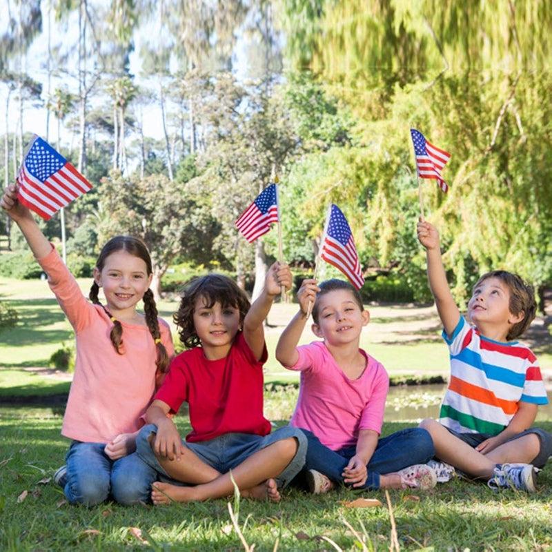 12 Inch American Flags – Small and Vibrant Flags for Celebrations size and scale reference for 90x150cm display