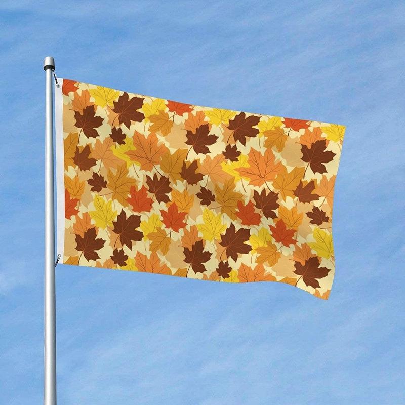 Double Sided Printed Flag flying on outdoor flagpole