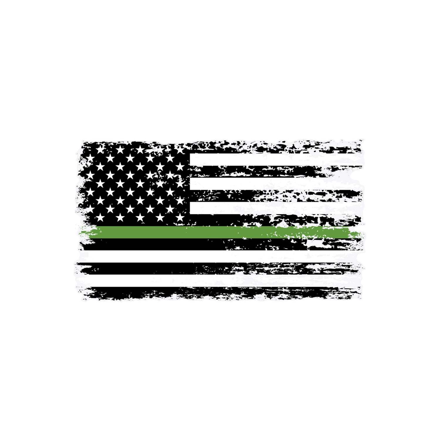 Military American Flag Decal-Globe Flags