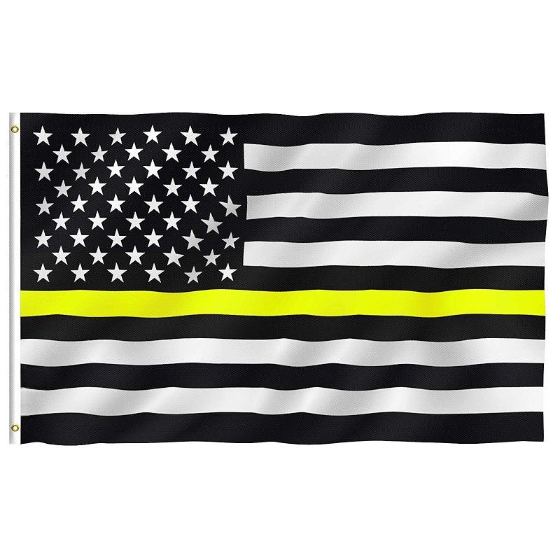 Tribute Thin Line Flag – Durable and Fade-Resistant Patriotic Display with brass grommet hardware detail