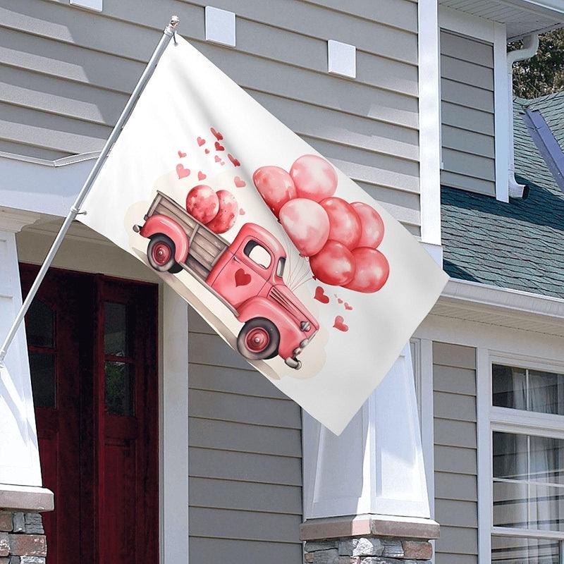 Double Sided Printed Flag size and scale reference for 90x150cm display