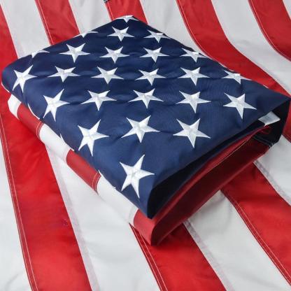 Embroidered Stars American Flag - Heavy Duty and Stable Fabric-Globe Flags