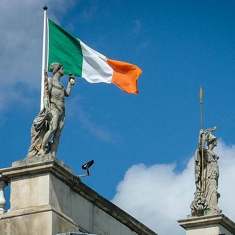 Outdoor Double Sided Flag - size comparison and dimensions view