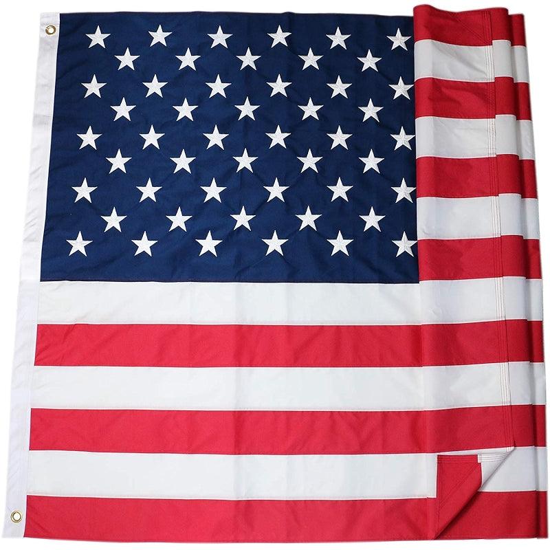 Fade Resistant USA Flag – Heavy-Duty Outdoor Polyester with Embroidered Stars-Globe Flags