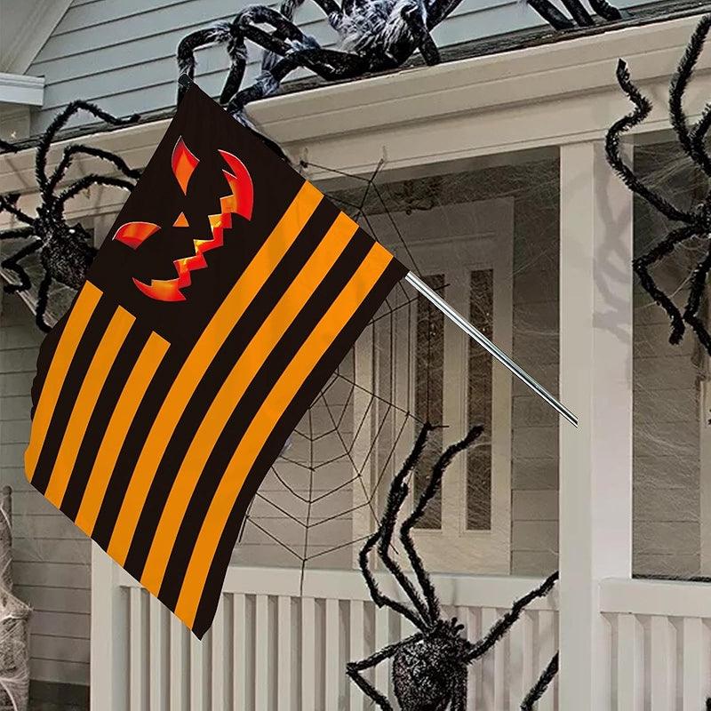 Halloween Outdoor Garden Flag – Weatherproof and Fade-Resistant Design close-up showing double-sided print quality