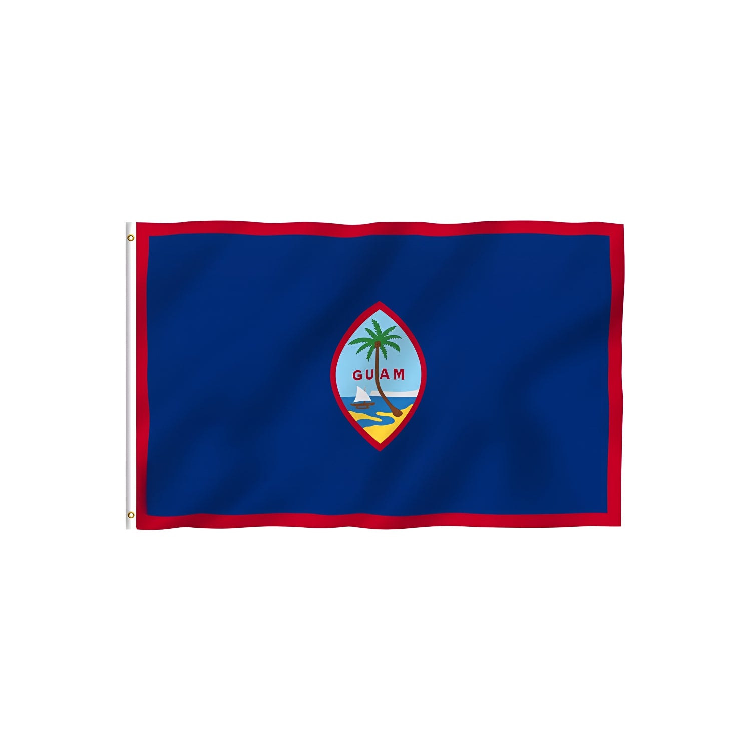 Double Stitched Guam Flag - front view on white background