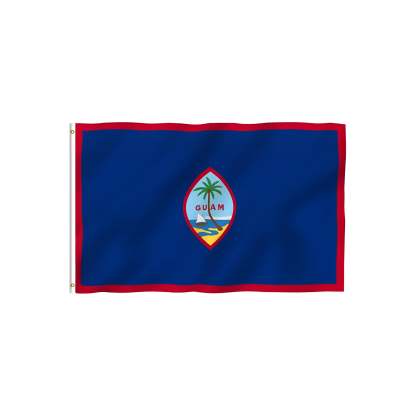 Double Stitched Guam Flag-Globe Flags