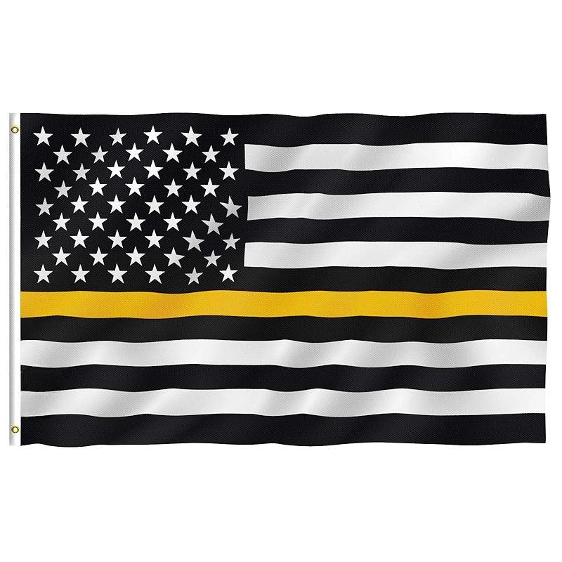 Tribute Thin Line Flag – Durable and Fade-Resistant Patriotic Display - front view on white background