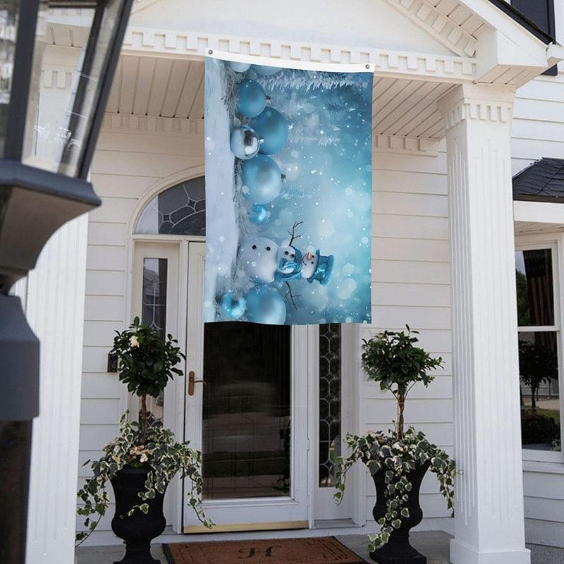 Double Sided Printed Flag - front view on white background