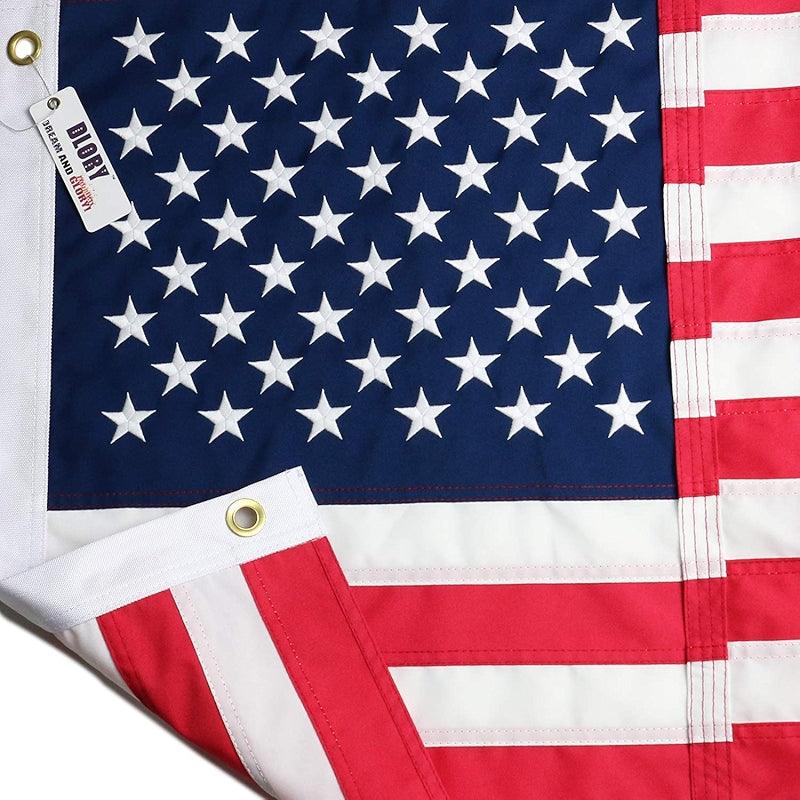 Fade Resistant USA Flag – Heavy-Duty Outdoor Polyester with Embroidered Stars-Globe Flags
