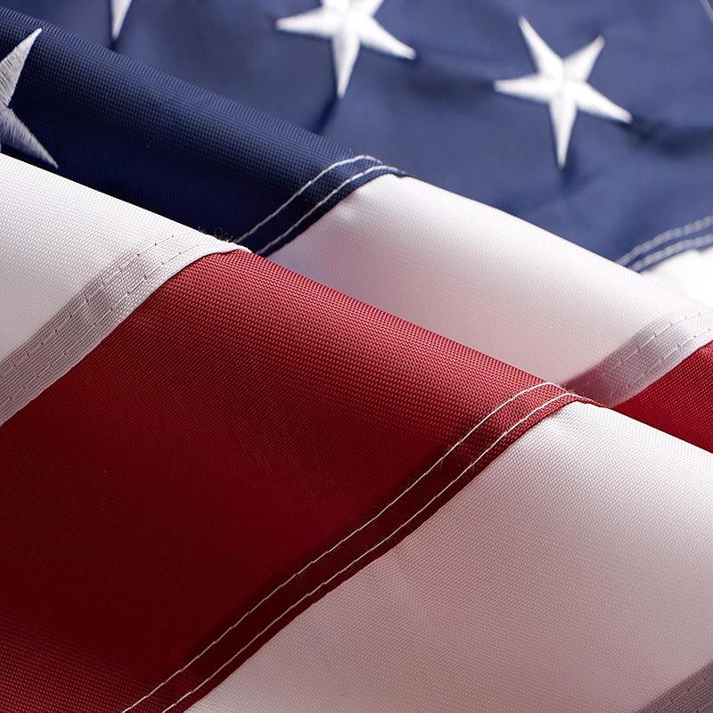 Heavy Duty USA Flag – Water Resistant and Resistant for All-Weather close-up showing fabric texture and vivid colors