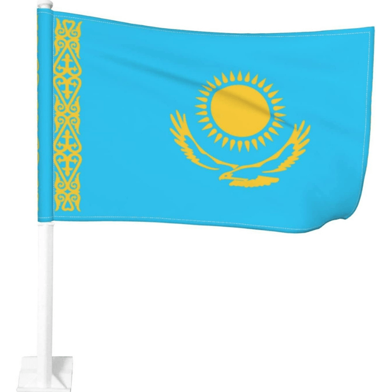Kazakhstan Car Window Mounted Flag-Globe Flags