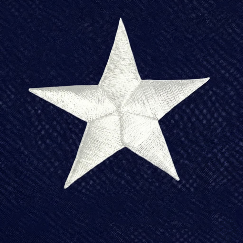 Outdoor American Flag With Embroidered Stars