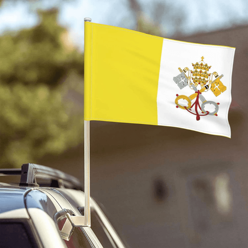 Vatican City Flag Car Mount Accessory For Vehicles-Globe Flags