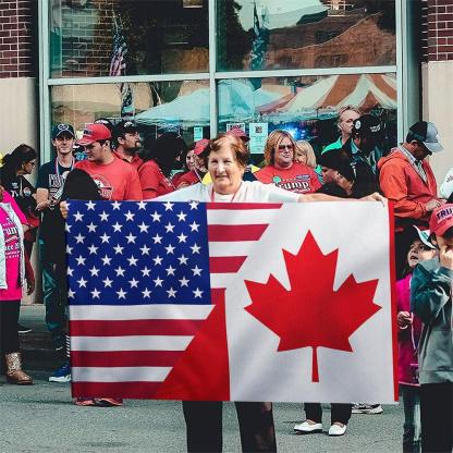 USA Canadian Country Flag-Globe Flags