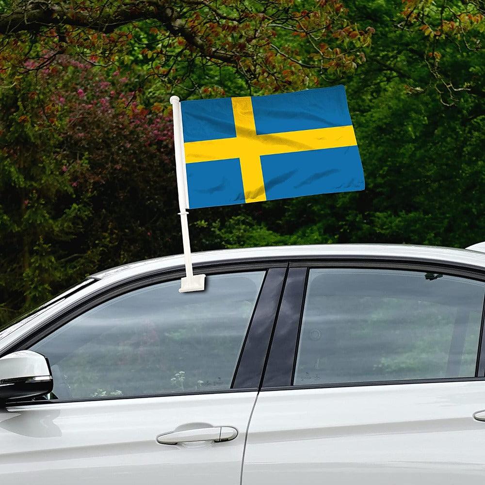 Sweden Car Window Flag-Globe Flags