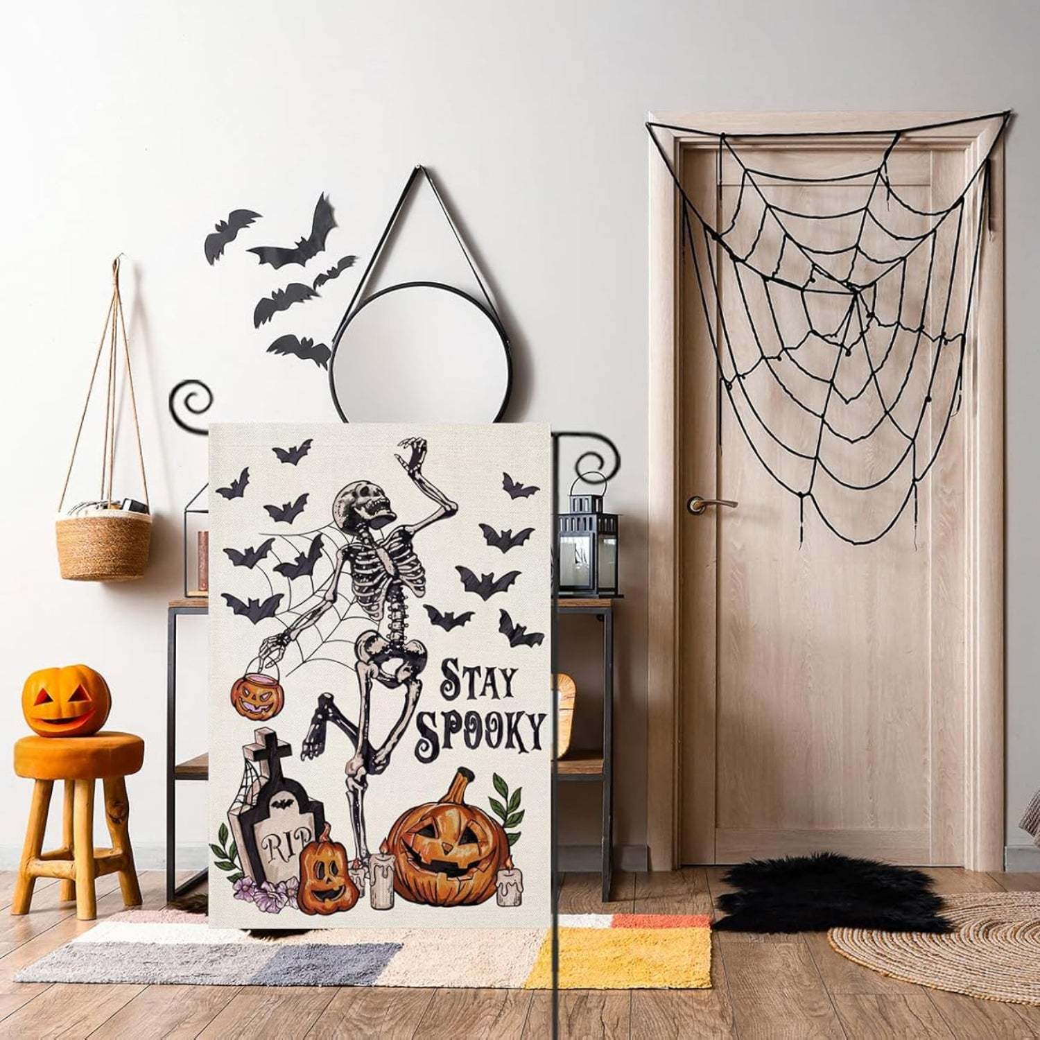 Halloween Garden Flags For Outside Decoration-Globe Flags