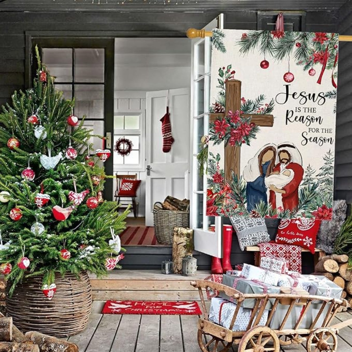 Double Sided Printed Garden Flag For Holidays-Globe Flags