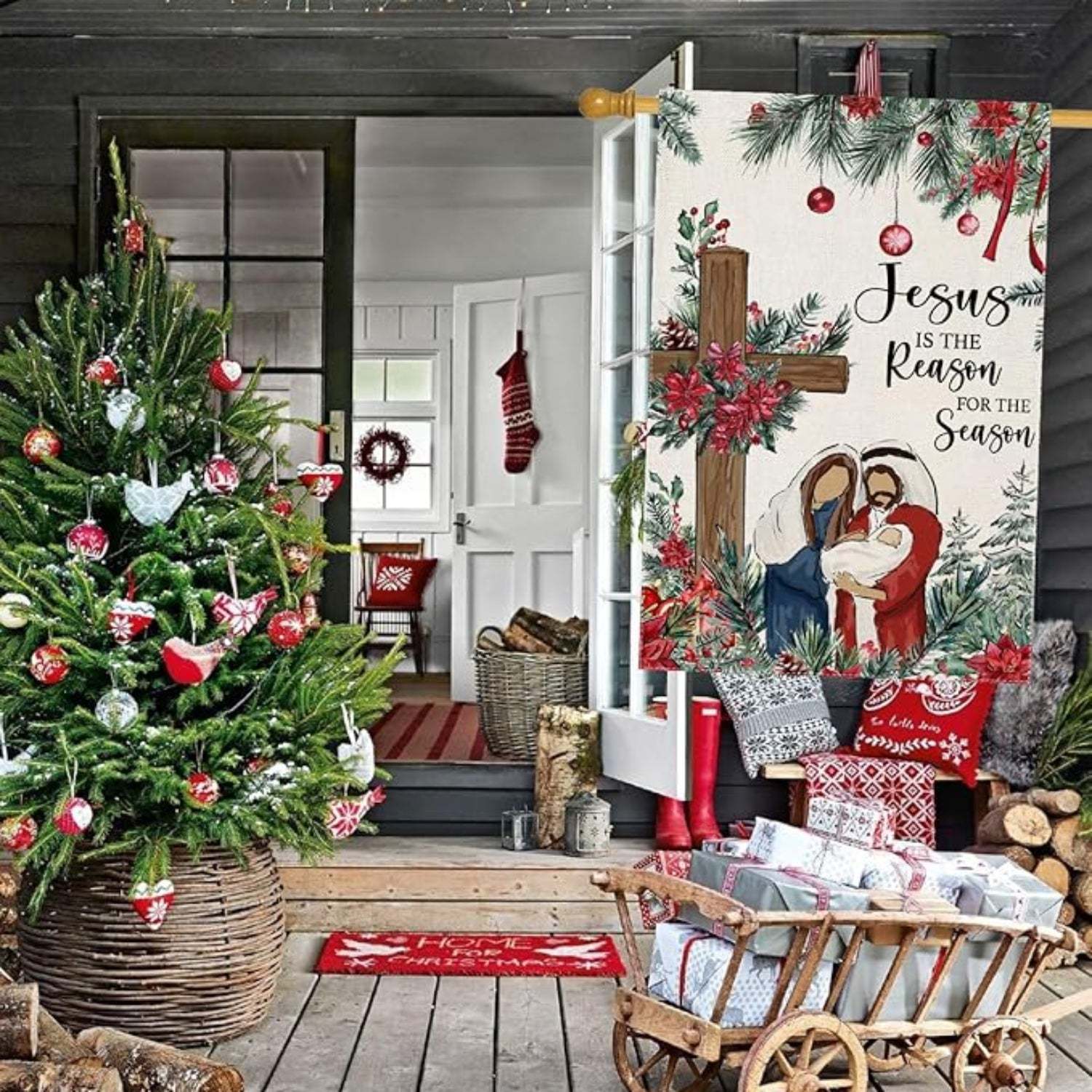 Double Sided Printed Garden Flag For Holidays-Globe Flags