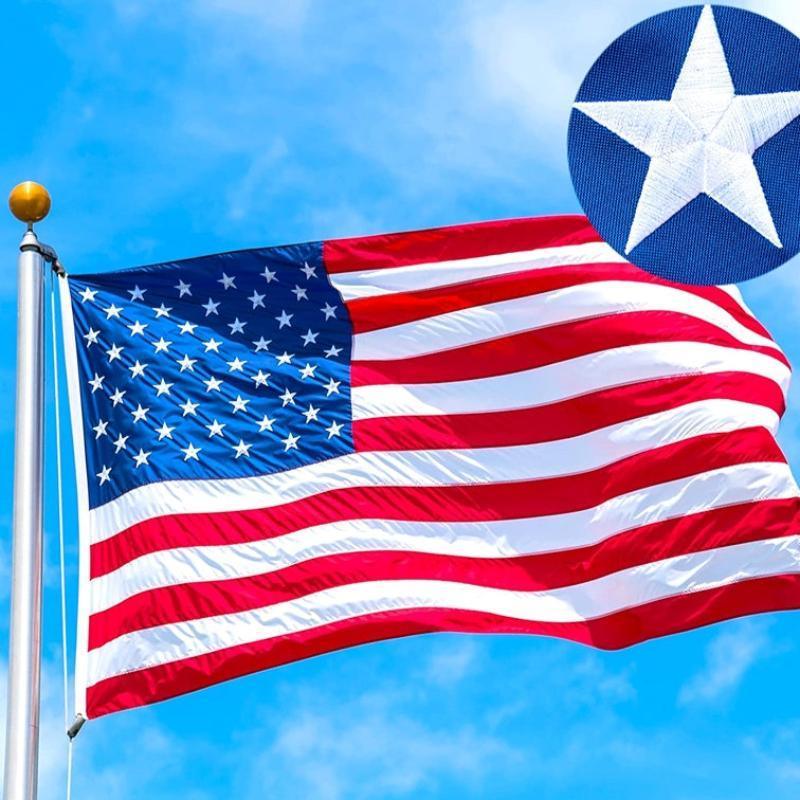 Durable Outdoor American Flag – Nylon with Embroidered Stars-Globe Flags