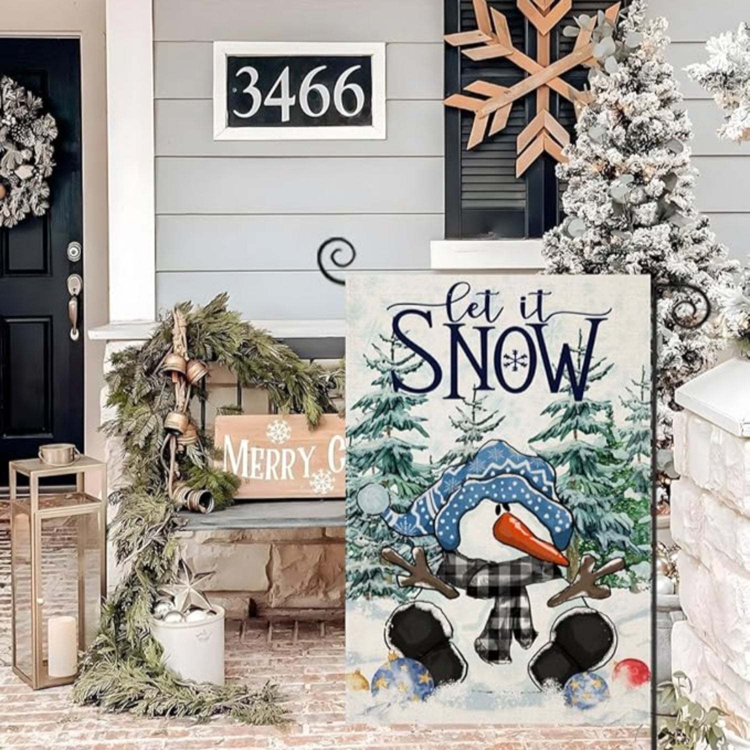 Let It Snow Printed Garden Flag For Yard Decor-Globe Flags