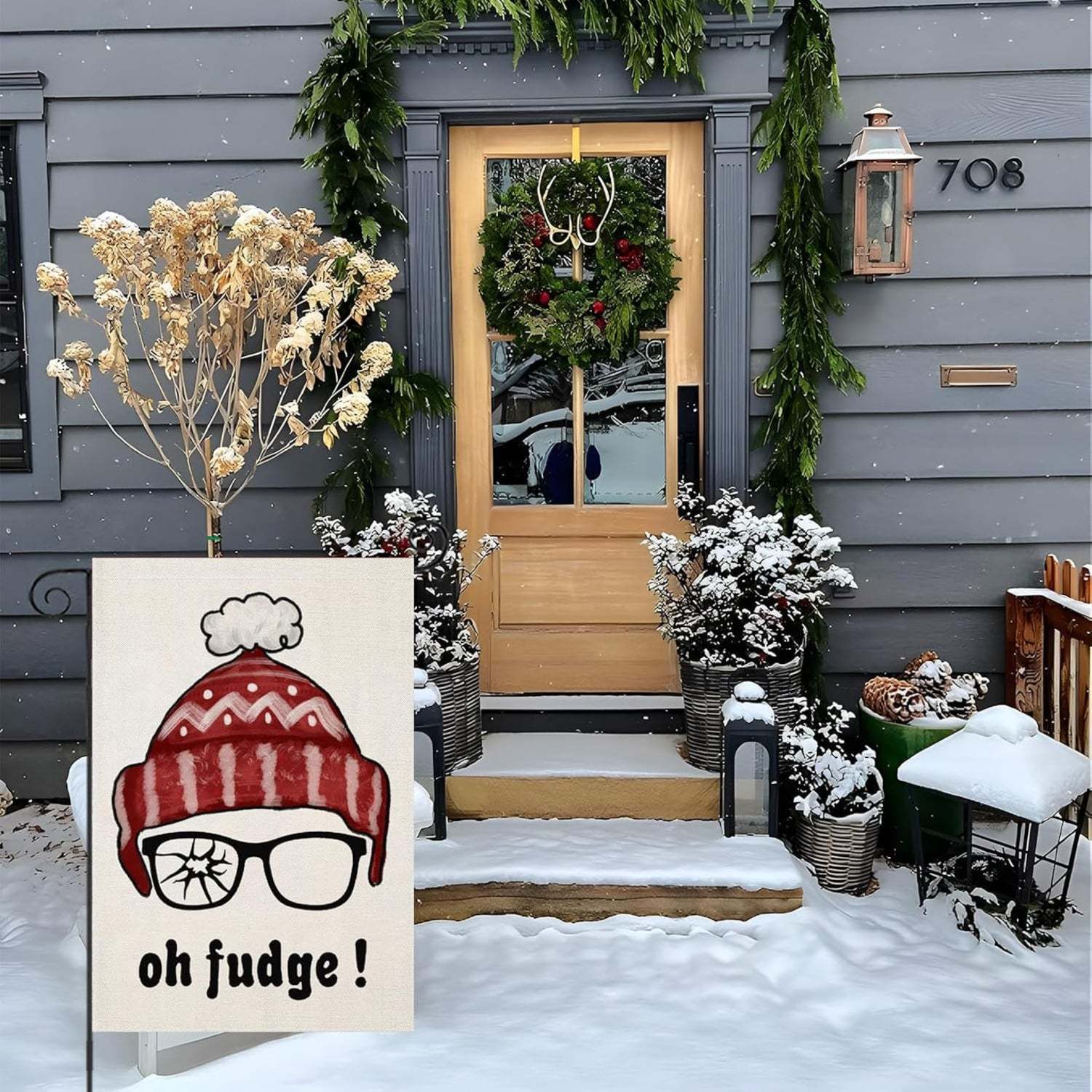 Christmas Holiday Themed Garden Flags-Globe Flags