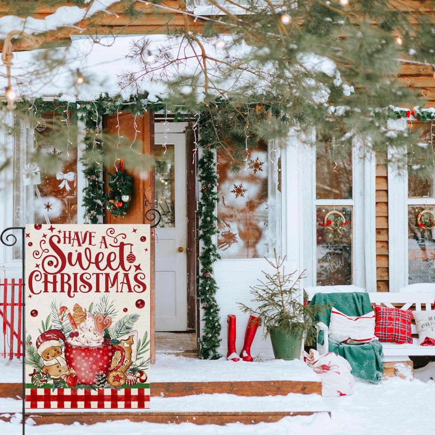 Festive Flag For Outdoor Yard Decoration-Globe Flags