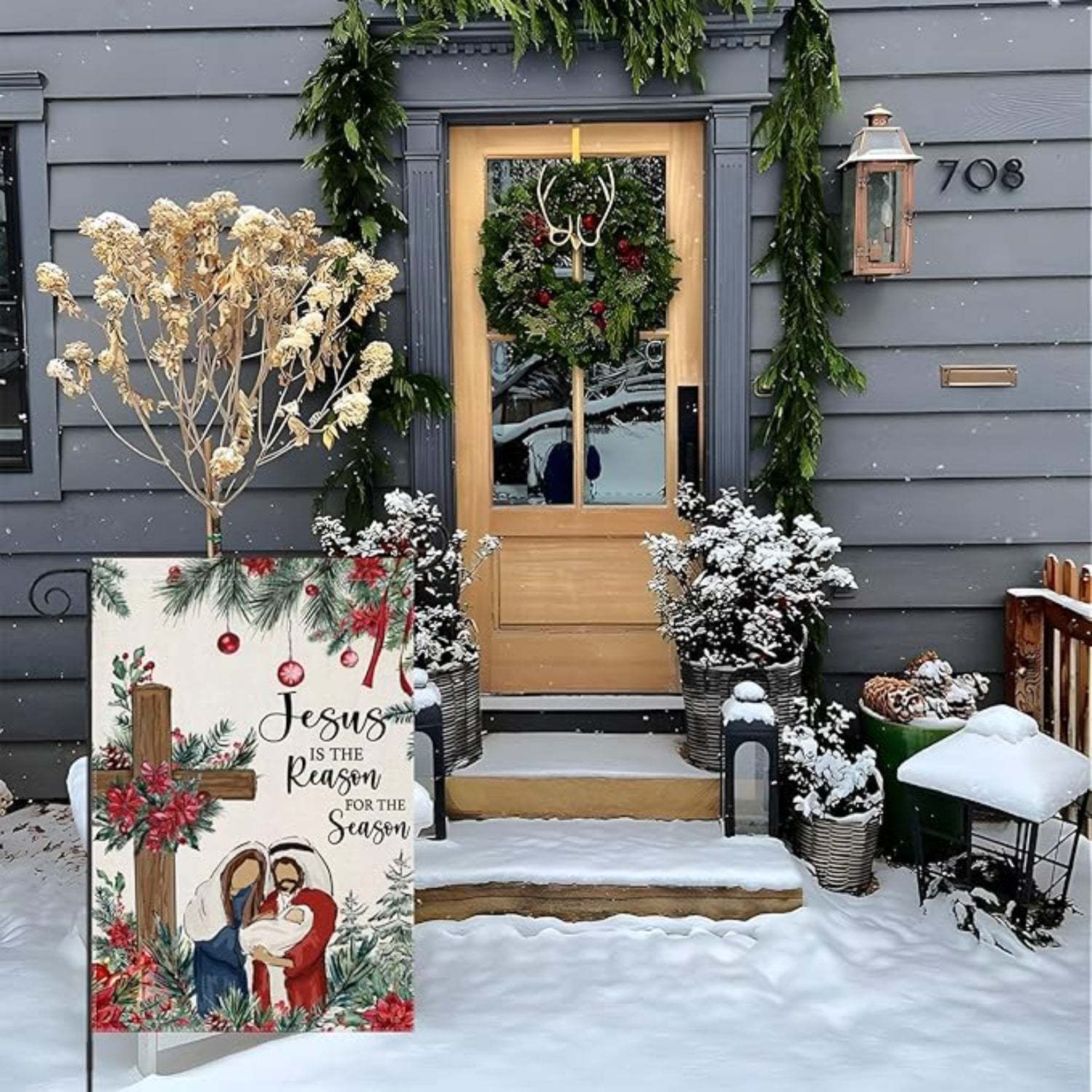 Double Sided Printed Garden Flag For Holidays-Globe Flags