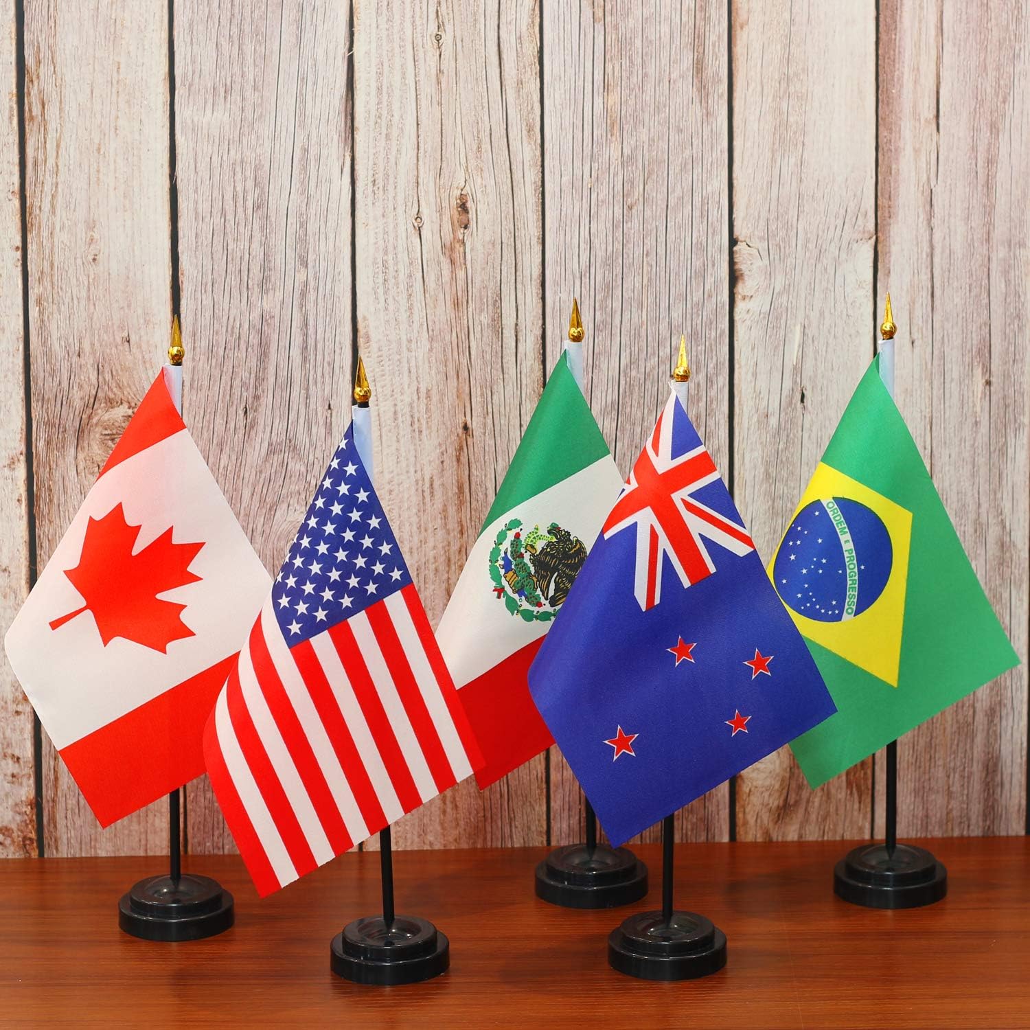 24 Pack International Desk Flags – For Office and Cultural Events - front view on white background