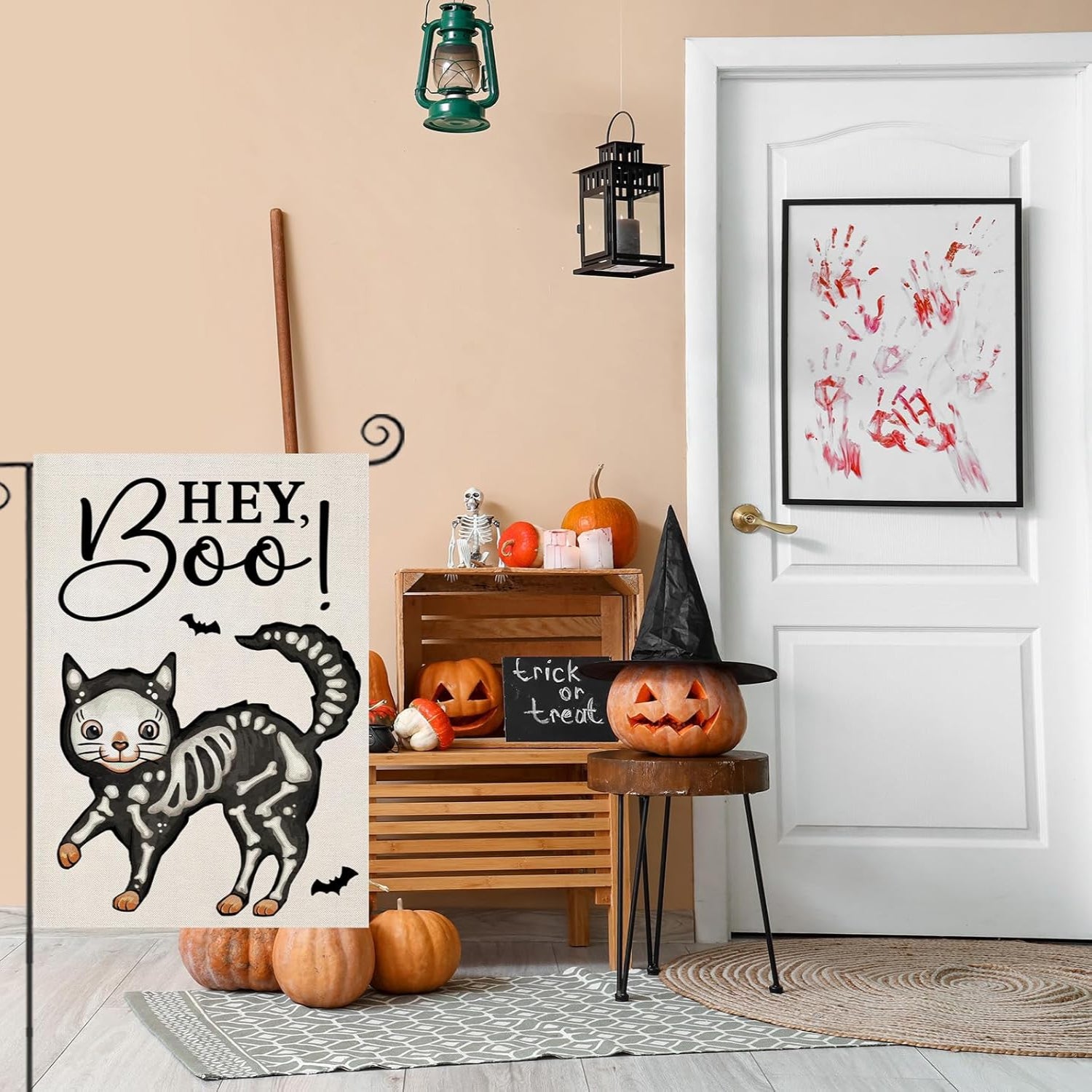 Halloween Cat Printed Garden Flag For Decoration-Globe Flags