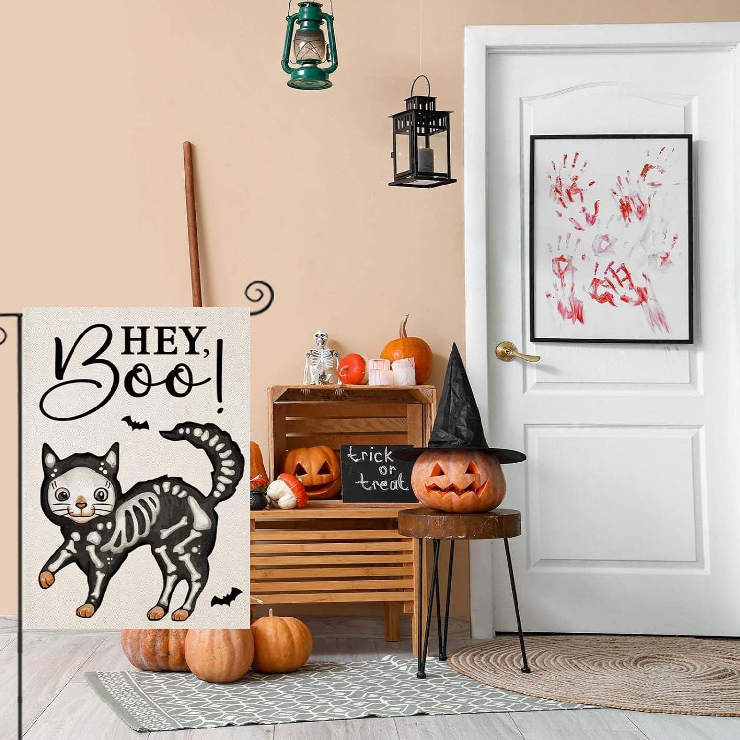 Halloween Cat Printed Garden Flag For Decoration-Globe Flags