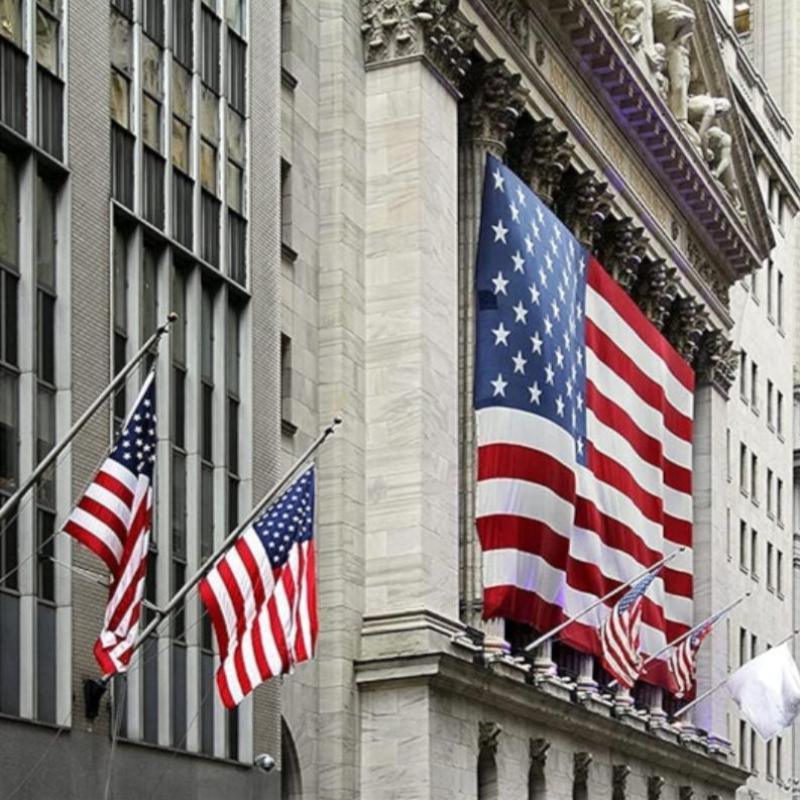 Patriotic Outdoor Flag Durable – Embroidered Stars and Strong Stripes flying on outdoor flagpole