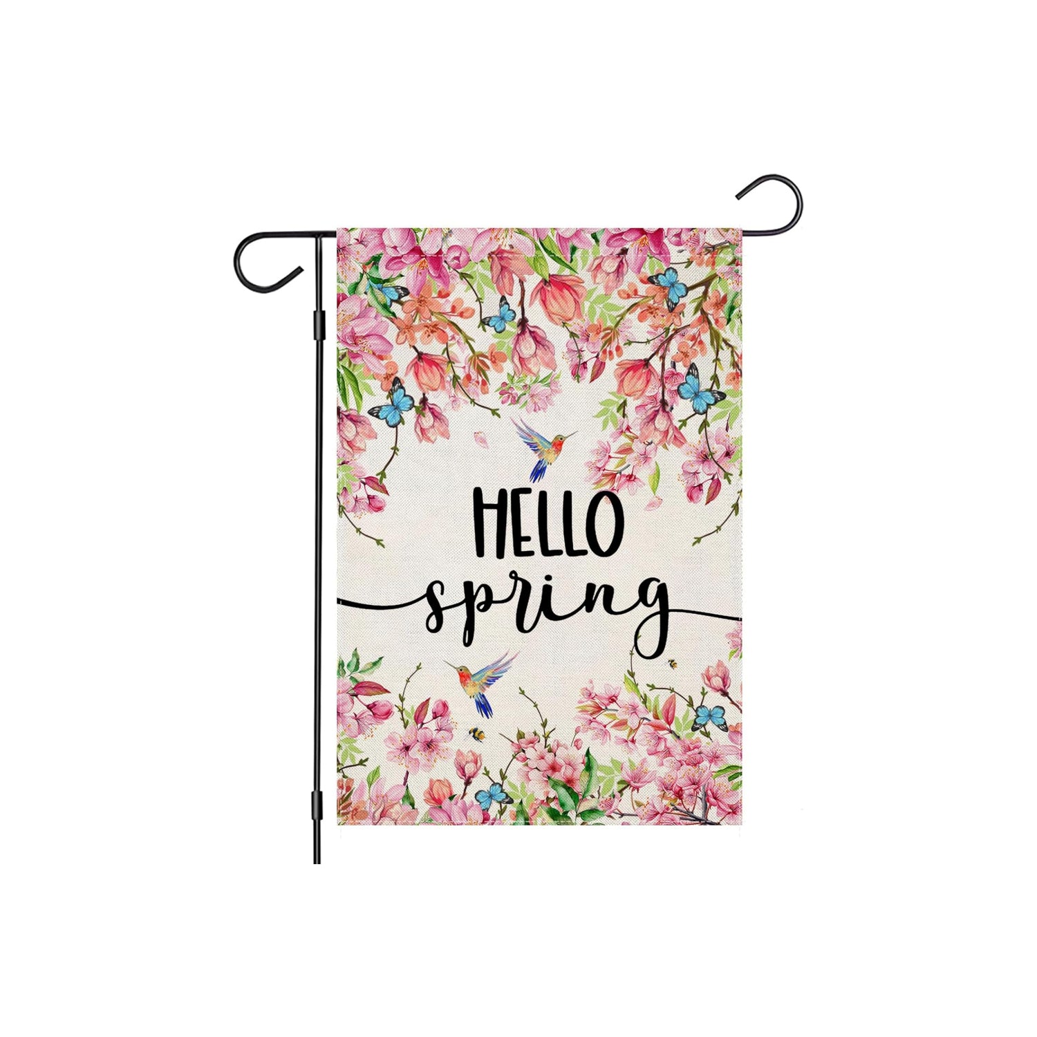 Hello Spring Print Welcome Sign For Garden Decoration-Globe Flags