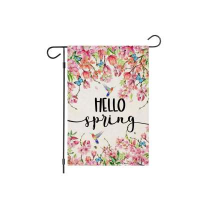 Hello Spring Print Welcome Sign For Garden Decoration-Globe Flags