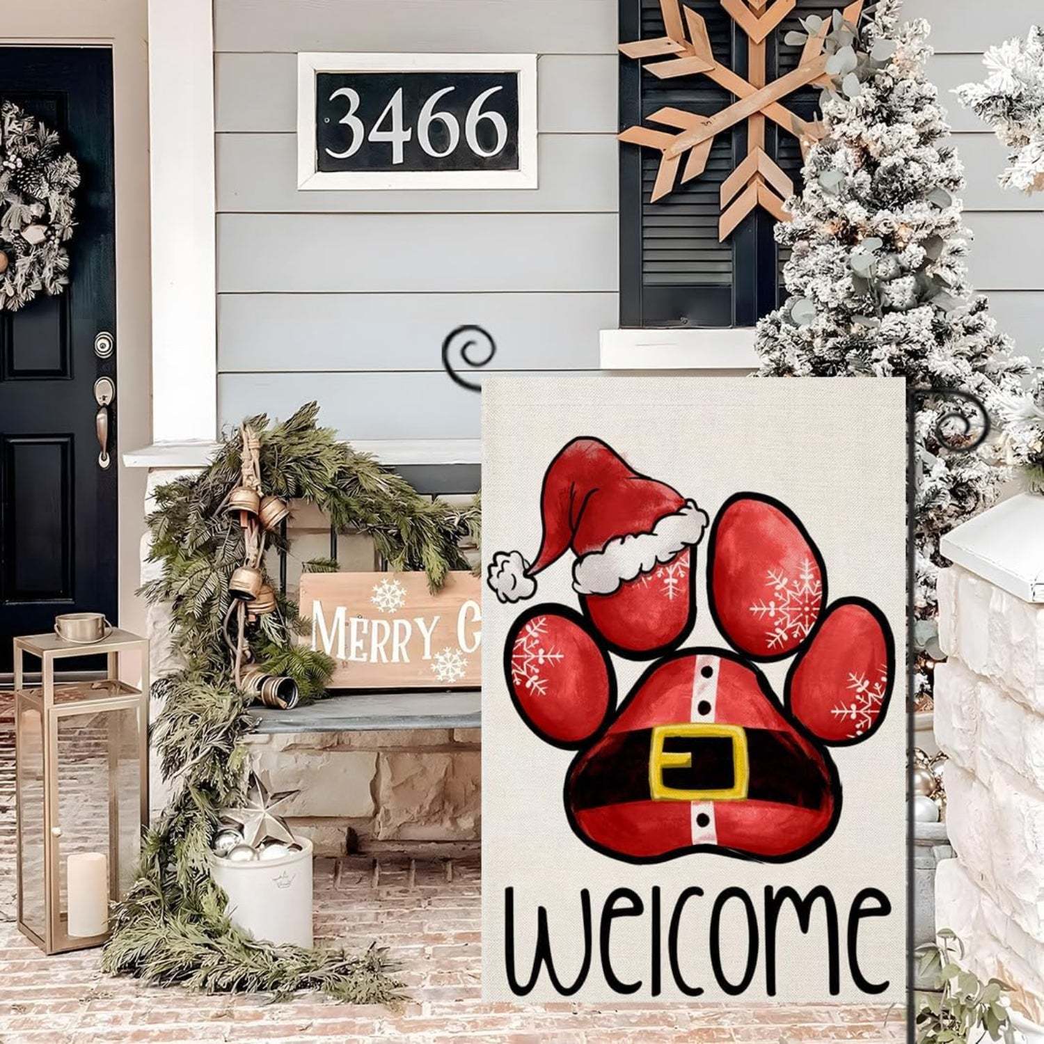 Holiday Pet Themed Garden Flag-Globe Flags