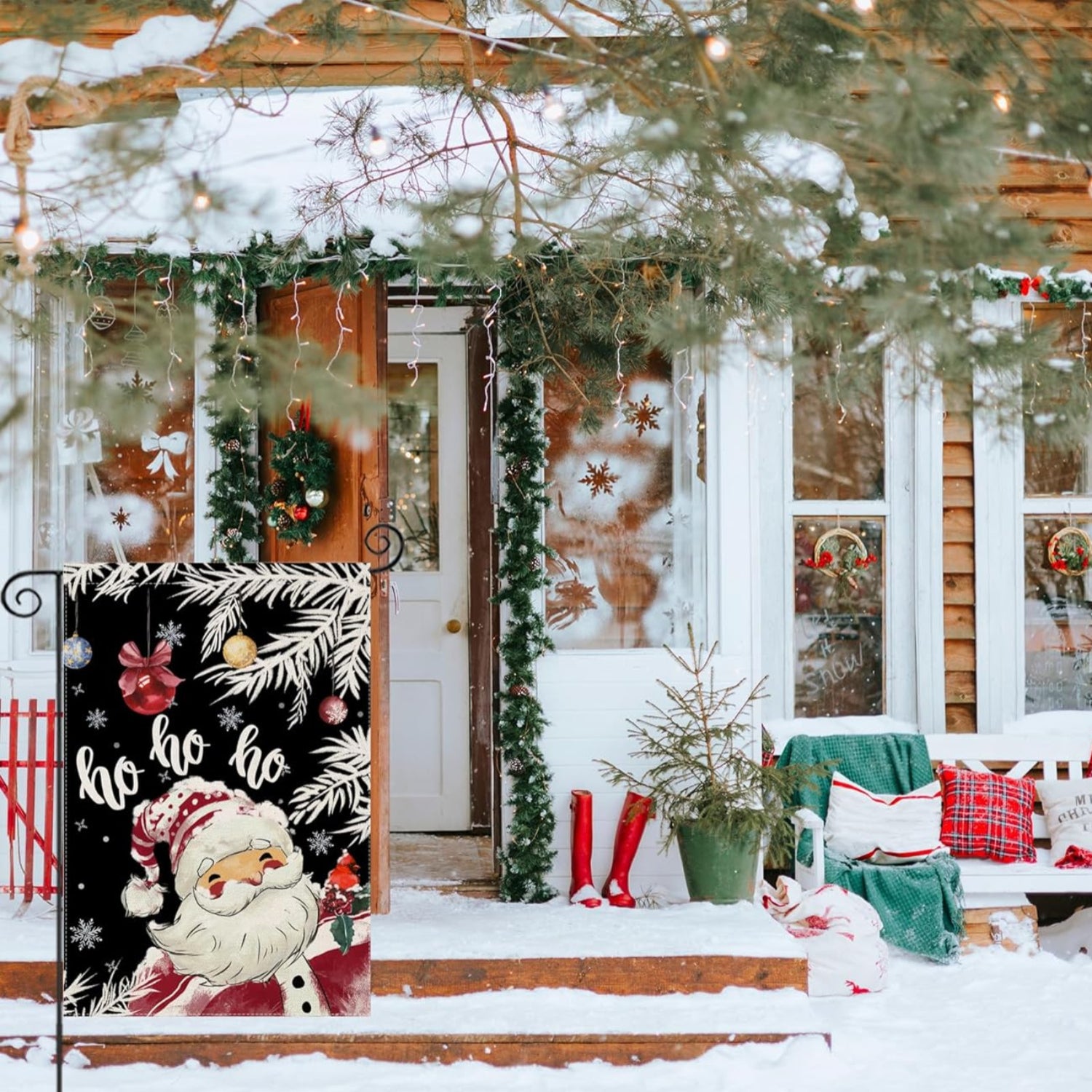 Christmas Themed Garden Flags For Yard Decoration-Globe Flags