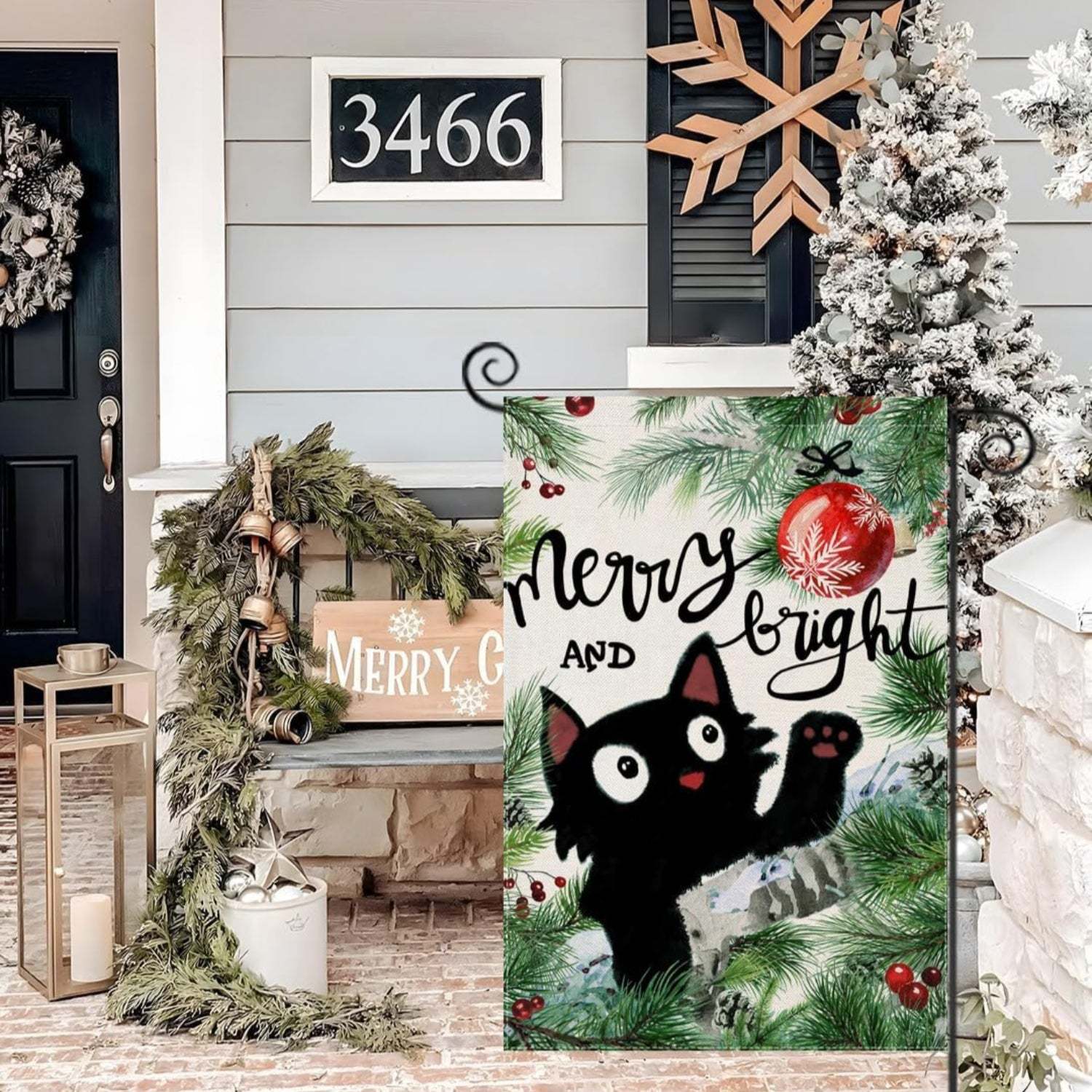 Christmas Themed Garden Flags For Yard Decoration-Globe Flags