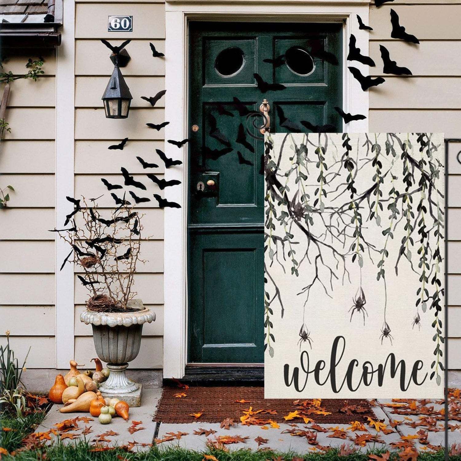 Halloween Welcome Sign Garden Flag-Globe Flags