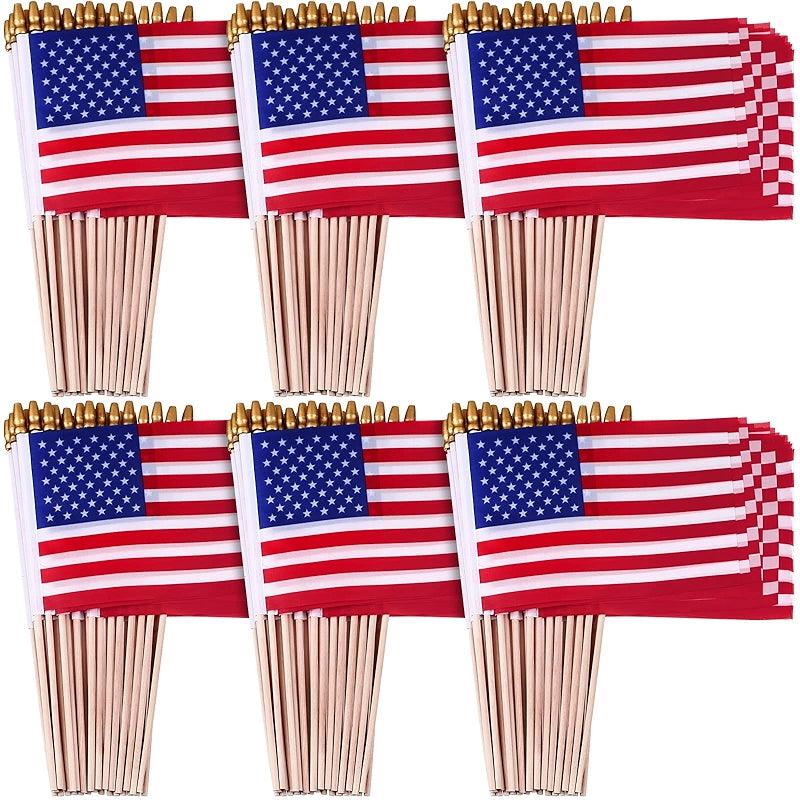 Mini American Flags Sticks – Celebrations and Holiday Decorations-Globe Flags