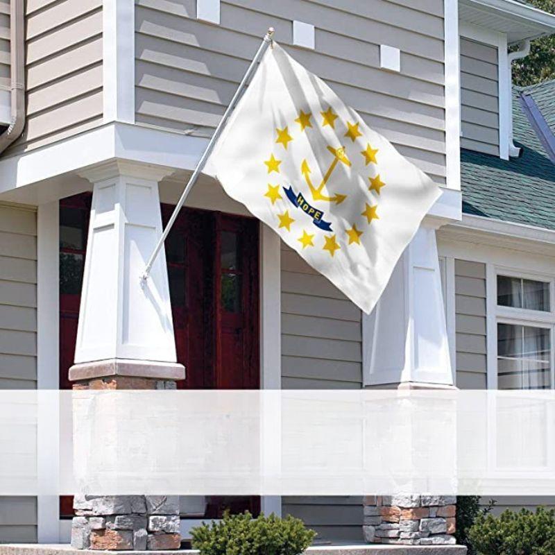 Vivid Color Island Flag – Rhode Island State Banner for Outdoor-Globe Flags