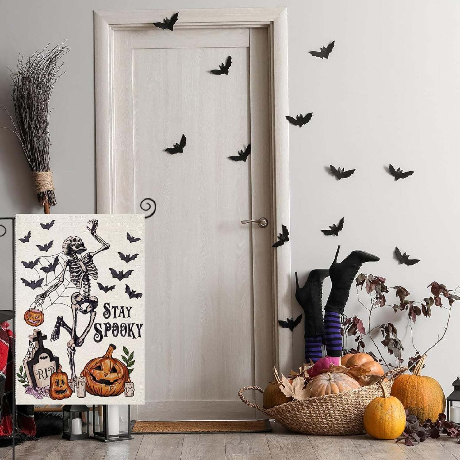 Halloween Garden Flags For Outside Decoration-Globe Flags